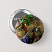 Ganapati Ganesh Ronde Button 5,7 Cm (Voorkant /achterkant)