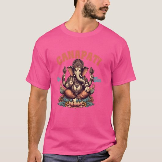 Ganapati Mantra Om Gam Spiritueel Ganesh Hindoe Go T-shirt (Voorkant)