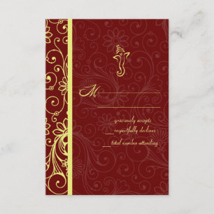 Ganapati Wedding RSVP-kaarten RSVP Kaartje