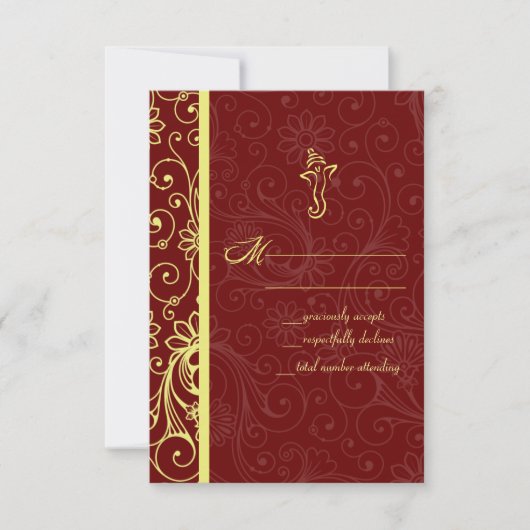 Ganapati Wedding RSVP-kaarten RSVP Kaartje (Voorkant)