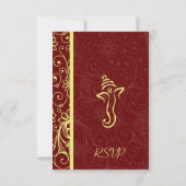 Ganapati Wedding RSVP-kaarten RSVP Kaartje (Achterkant)
