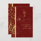 Ganapati Wedding RSVP-kaarten RSVP Kaartje (Voorkant / Achterkant)