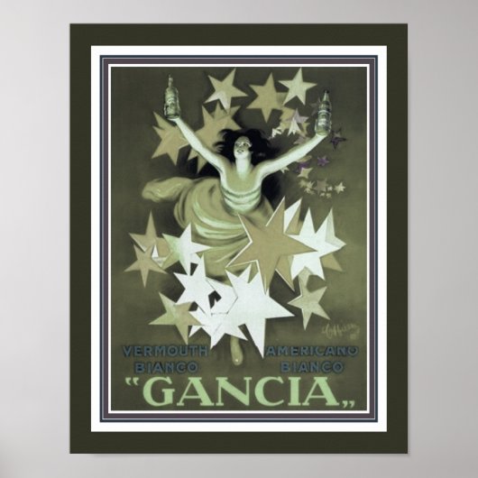 Gancia Vermouth , Art Deco, Poster (Voorkant)