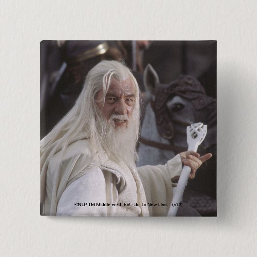 GANDALF™ beschikt over personeel Vierkante Button 5,1 Cm (Voorkant)
