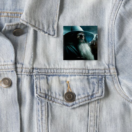 Gandalf bij Dol Guldur Vierkante Button 5,1 Cm (In situ)