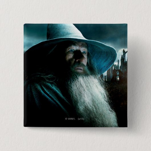 Gandalf bij Dol Guldur Vierkante Button 5,1 Cm (Voorkant)