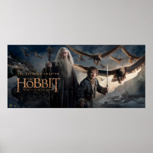 Gandalf, BILBO BAGGINS™ en de grote adelaars Poster