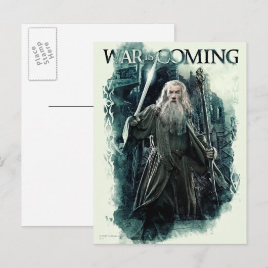 Gandalf - Er komt oorlog Briefkaart (Voorkant / Achterkant)