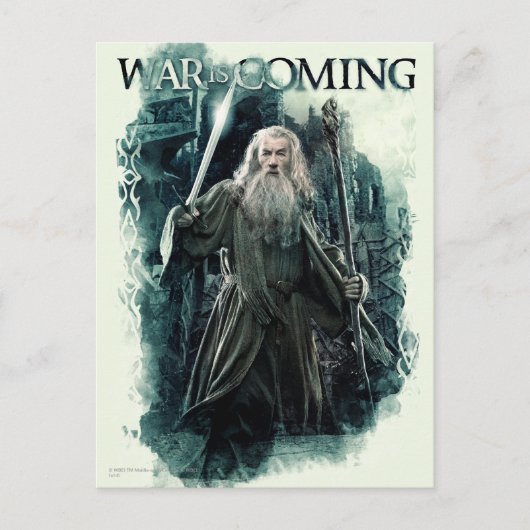 Gandalf - Er komt oorlog Briefkaart (Voorkant)