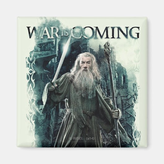 Gandalf - Er komt oorlog Magneet (Voorkant)