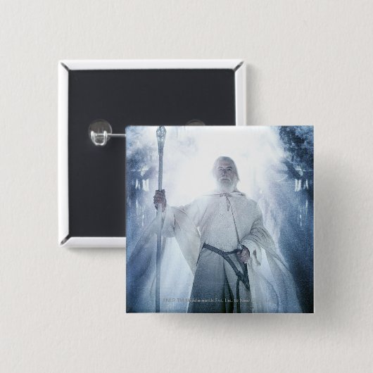 GANDALF™ gloeien Vierkante Button 5,1 Cm (Voorkant /achterkant)