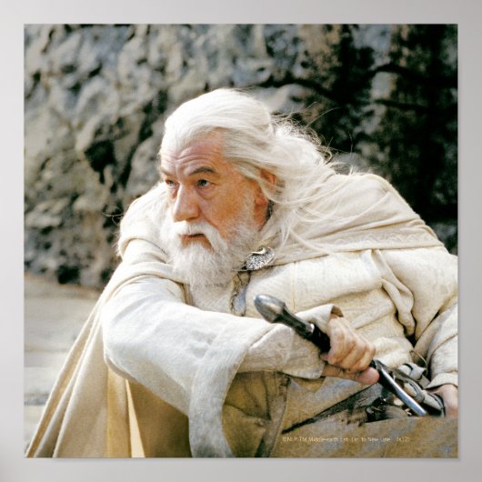 GANDALF™ het Wit met zwaard Poster (Voorkant)