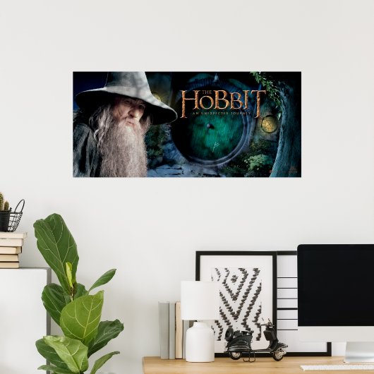 Gandalf in het huis van BILBO BAGGIN™ Poster (Thuiskantoor)