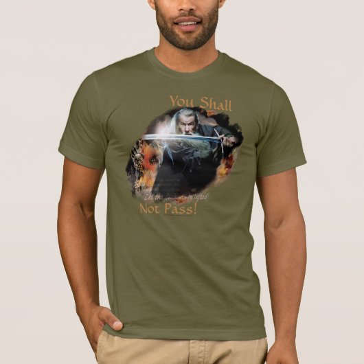 Gandalf je gaat niet door t-shirt (Voorkant)
