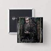 Gandalf met naam vierkante button 5,1 cm (Voorkant /achterkant)