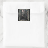 Gandalf met naam vierkante sticker (Tas)