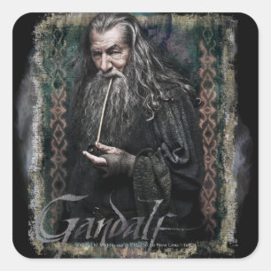 Gandalf met naam vierkante sticker