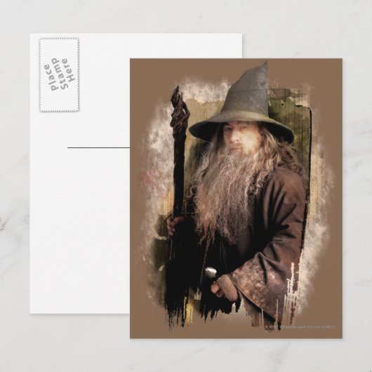 Gandalf met personeel briefkaart (Voorkant / Achterkant)