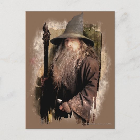 Gandalf met personeel briefkaart (Voorkant)