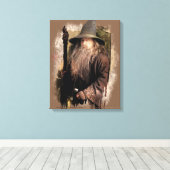 Gandalf met personeel canvas afdruk (Insitu (Houten vloer))
