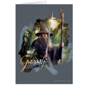 Gandalf met personeel en zwaard