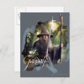 Gandalf met personeel en zwaard briefkaart (Voorkant / Achterkant)