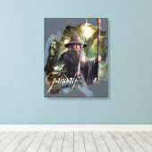 Gandalf met personeel en zwaard canvas afdruk (Insitu (Houten vloer))