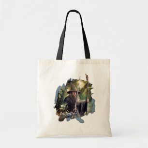 Gandalf met personeel en zwaard tote bag