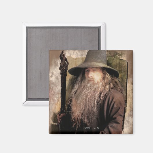 Gandalf met personeel magneet (Voorkant / Achterkant)