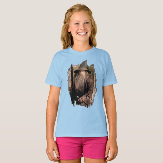 Gandalf met personeel t-shirt (Voorkant volledig)