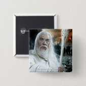 GANDALF™ met personeel Vierkante Button 5,1 Cm (Voorkant /achterkant)