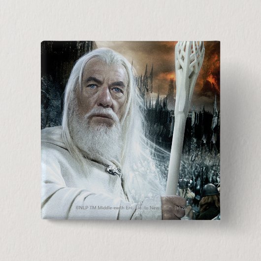 GANDALF™ met personeel Vierkante Button 5,1 Cm (Voorkant)