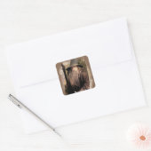 Gandalf met personeel vierkante sticker (Envelop)
