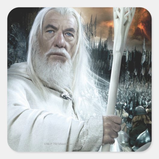 GANDALF™ met personeel Vierkante Sticker (Voorkant)