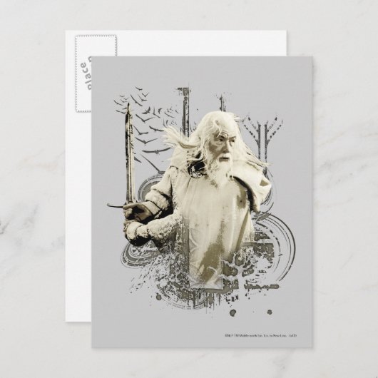 GANDALF™ met Sword Vector Collage Briefkaart (Voorkant / Achterkant)