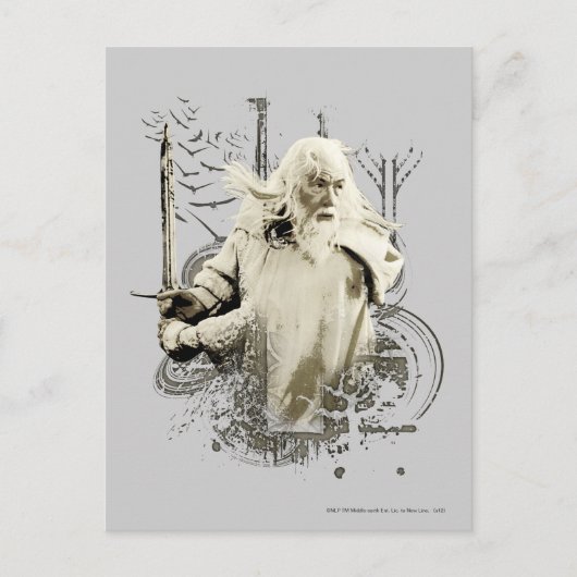 GANDALF™ met Sword Vector Collage Briefkaart (Voorkant)
