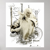 GANDALF™ met Sword Vector Collage Poster (Voorkant)