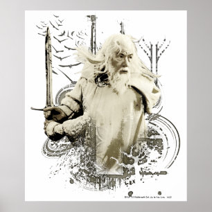 GANDALF™ met Sword Vector Collage Poster