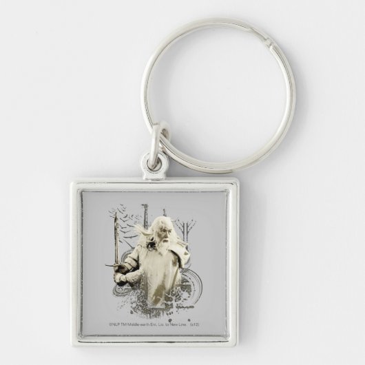 GANDALF™ met Sword Vector Collage Sleutelhanger (Voorkant)