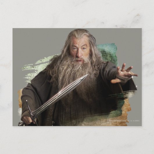 Gandalf met zwaard briefkaart (Voorkant)