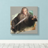 Gandalf met zwaard canvas afdruk (Insitu (Houten vloer))