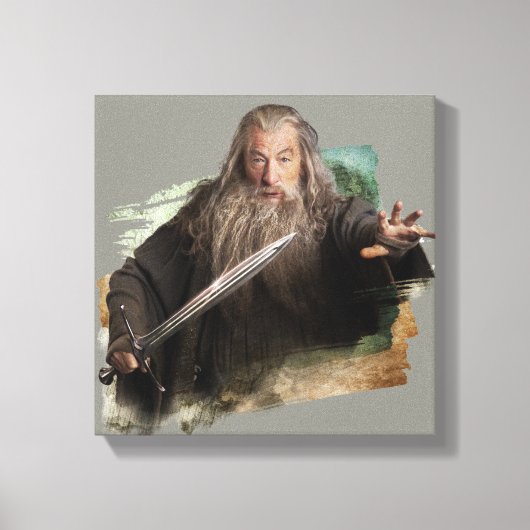 Gandalf met zwaard canvas afdruk (Voorkant)