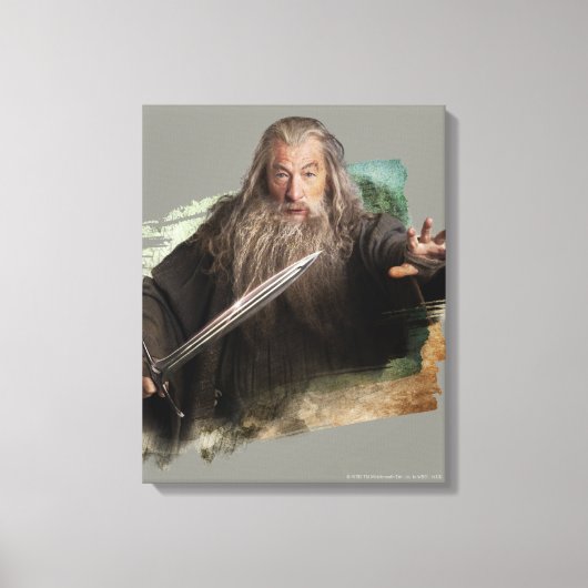 Gandalf met zwaard canvas afdruk (Voorkant)