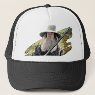 Gandalf met zwaard groen trucker pet