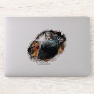 Gandalf met zwaard in strijd sticker
