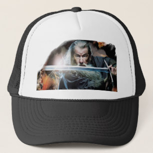 Gandalf met zwaard in strijd trucker pet