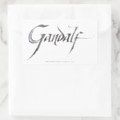 Gandalf-naam gestructureerd rechthoekige sticker (Tas)