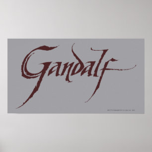 Gandalf Name Solid Poster