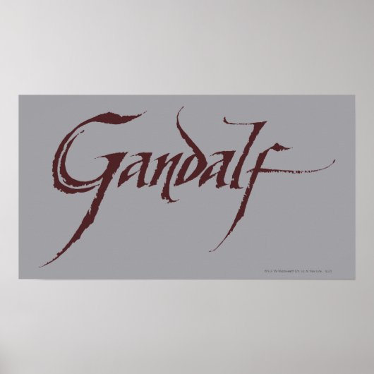 Gandalf Name Solid Poster (Voorkant)