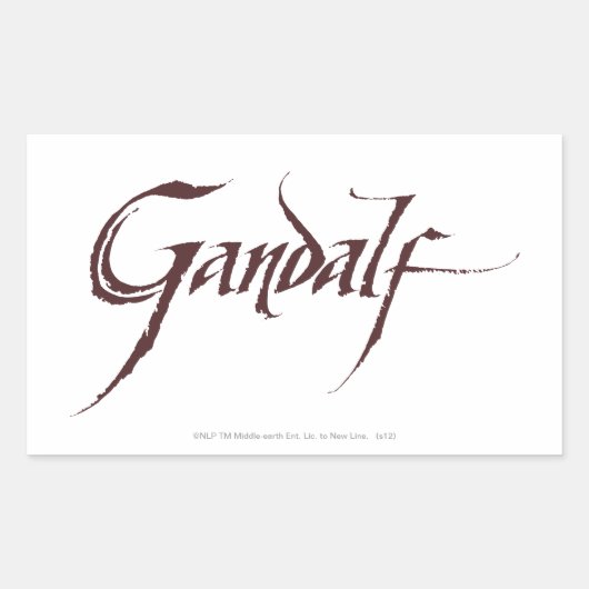 Gandalf Name Solid Rechthoekige Sticker (Voorkant)